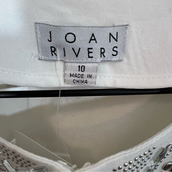 NWT Joan Rivers Geometric Embellished Jacket w/ 3/4 Sleeves | Size 10 - Picture 5 of 10